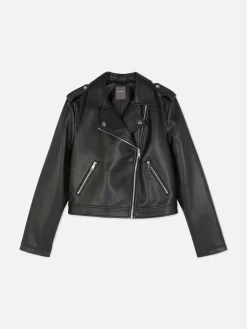 Essential Faux Leather Biker Jacket