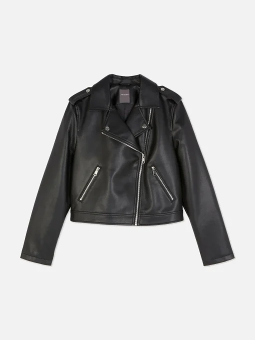Essential Faux Leather Biker Jacket