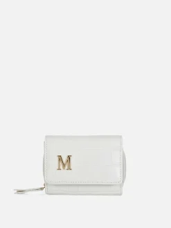 Faux Croc Initial Purse