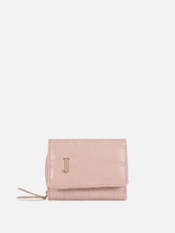 Faux Croc Initial Purse