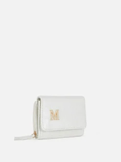 Faux Croc Initial Purse