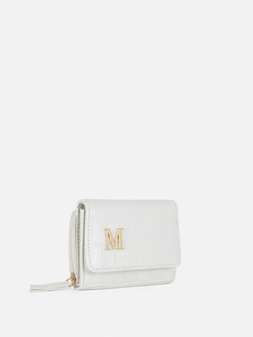 Faux Croc Initial Purse