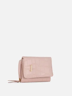 Faux Croc Initial Purse