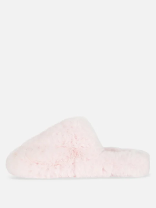 Faux Fur Mule Slippers