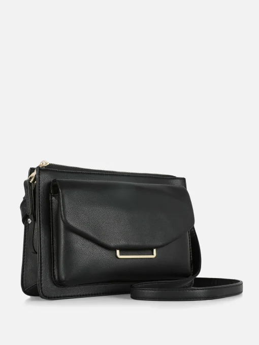 Faux Leather Crossbody Bag
