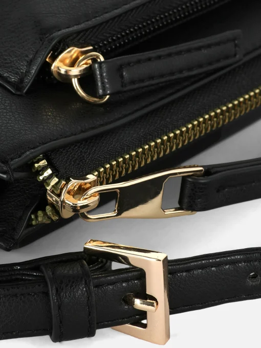 Faux Leather Crossbody Bag