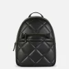 Faux Leather Quilted Backpack