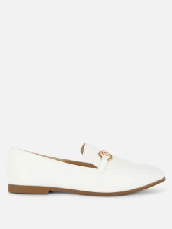 Faux Leather Snaffle Loafers