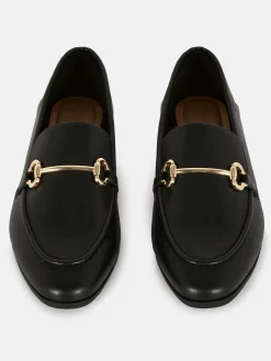 Faux Leather Snaffle Loafers