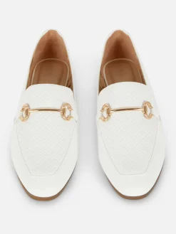 Faux Leather Snaffle Loafers