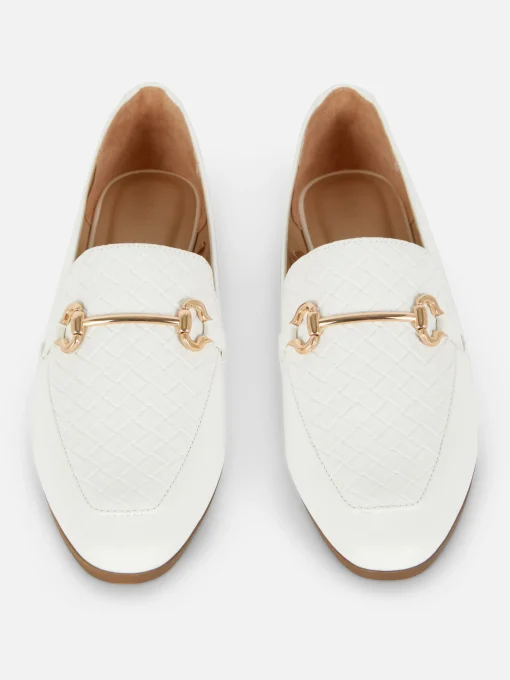 Faux Leather Snaffle Loafers