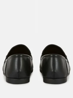 Faux Leather Snaffle Loafers