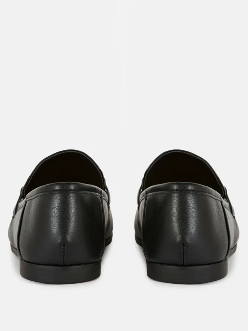 Faux Leather Snaffle Loafers