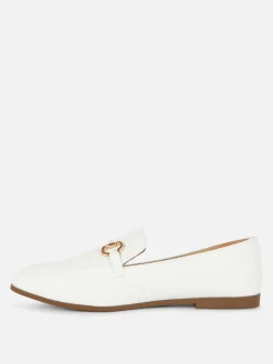 Faux Leather Snaffle Loafers