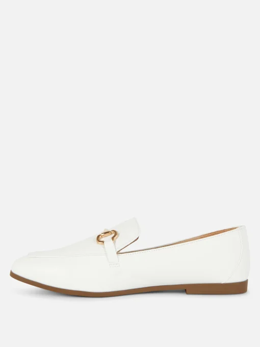 Faux Leather Snaffle Loafers