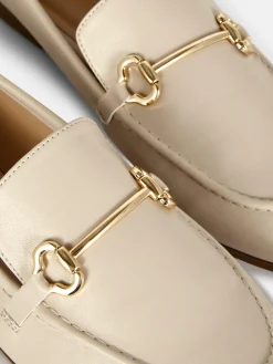 Faux Leather Snaffle Loafers