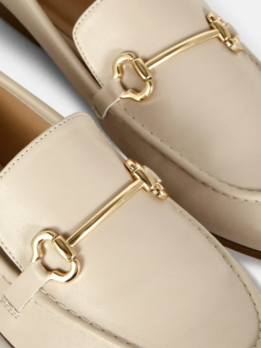 Faux Leather Snaffle Loafers