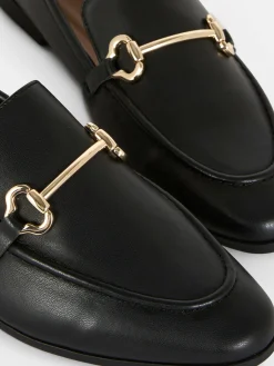 Faux Leather Snaffle Loafers