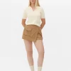 Fine Knit Collared Short Sleeve Top