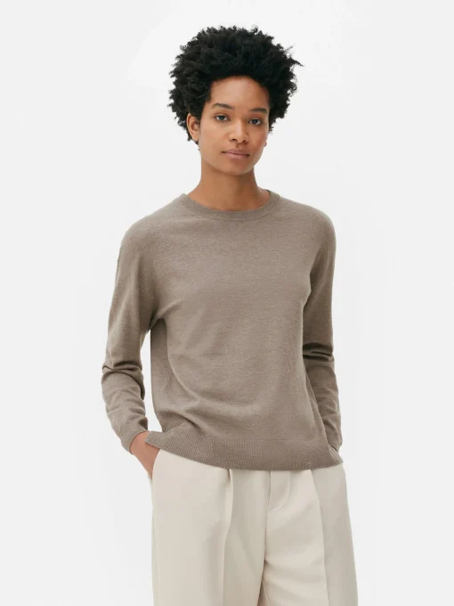 Fine Knit Crew Neck Sweater