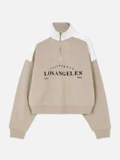 Funnel Neck Graphic Sweatshirt