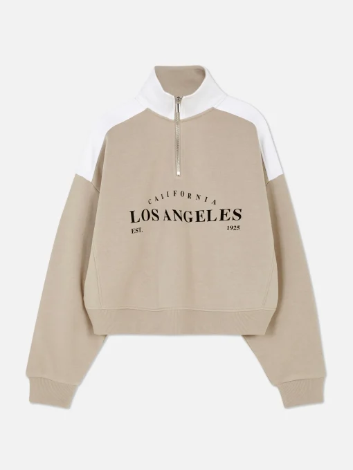 Funnel Neck Graphic Sweatshirt