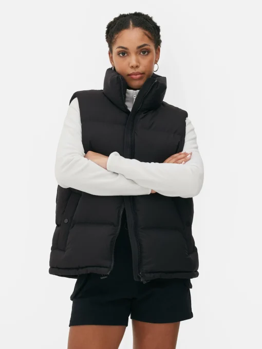Funnel Neck Padded Vest