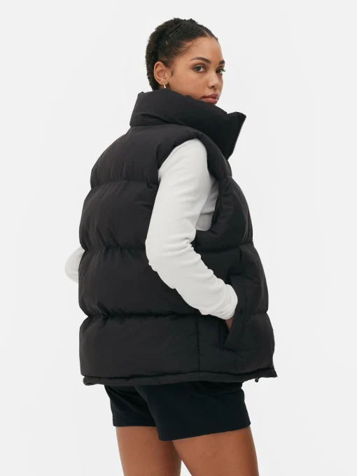 Funnel Neck Padded Vest