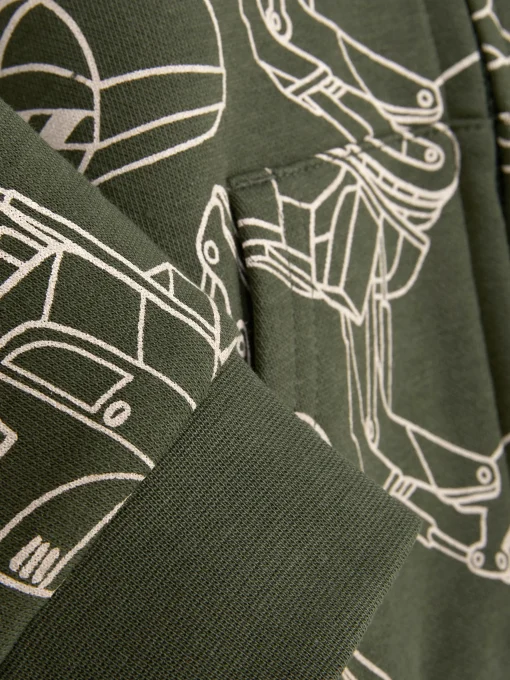 Graphic Zip Hoodie