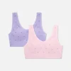 Heart Embroidered Cropped Tanks