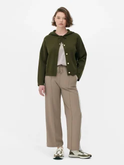 Hooded Knit Bomber Jacket