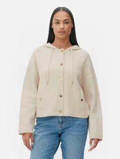 Hooded Knit Bomber Jacket