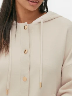 Hooded Knit Bomber Jacket