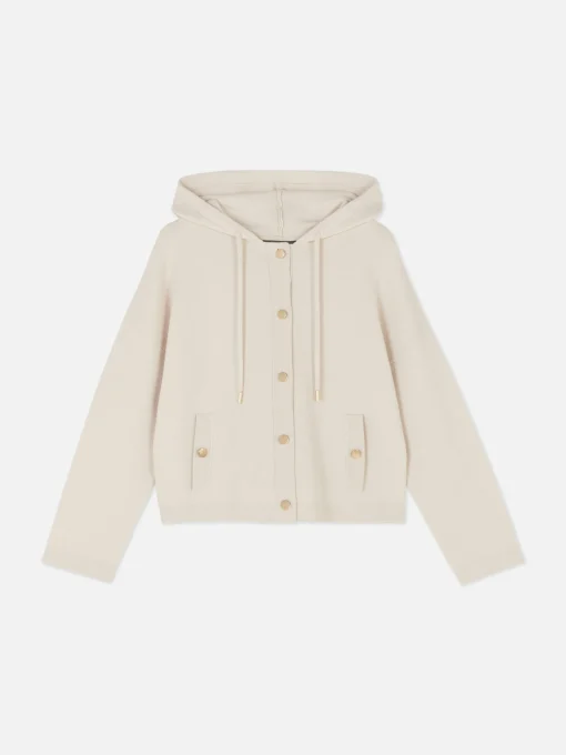 Hooded Knit Bomber Jacket