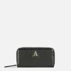 Initial Mock Croc Zip-Around Purse