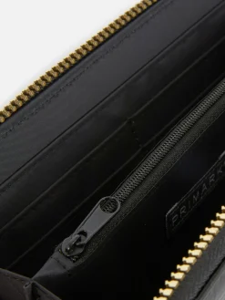 Initial Mock Croc Zip-Around Purse