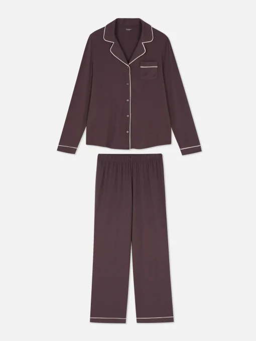 Jersey Long Sleeve Boyfriend Pajamas