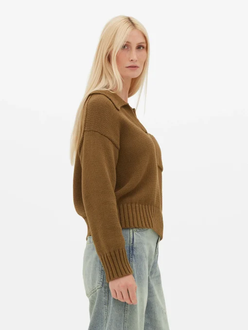 Knit Polo Sweater