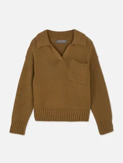 Knit Polo Sweater
