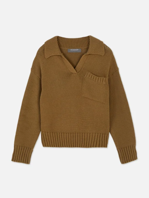 Knit Polo Sweater