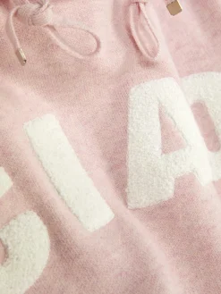 Knitted Pullover Slogan Hoodie