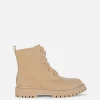 Lace-Up Faux Suede Boots