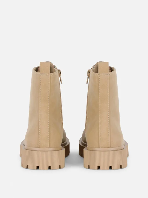 Lace-Up Faux Suede Boots