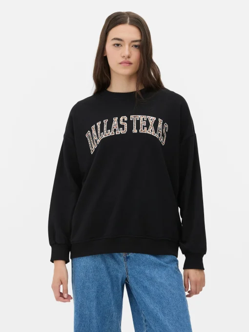 Leopard Dallas Graphic Sweatshirt