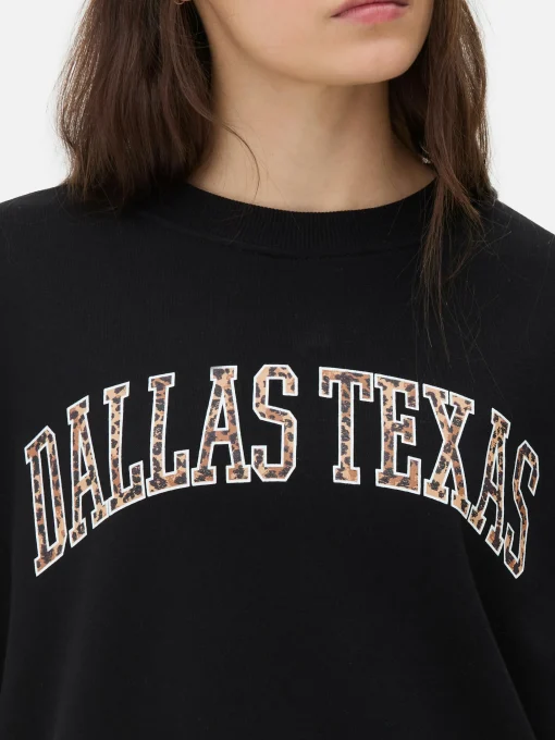 Leopard Dallas Graphic Sweatshirt
