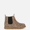 Leopard Zip Ankle Boots