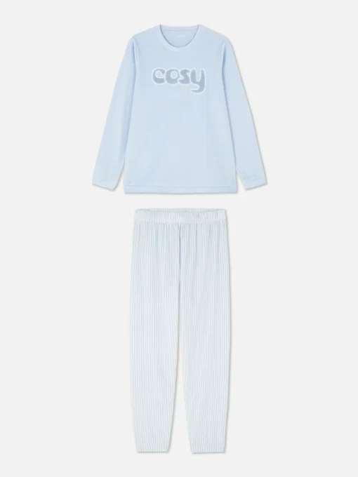 Long Sleeve Slogan Pajamas