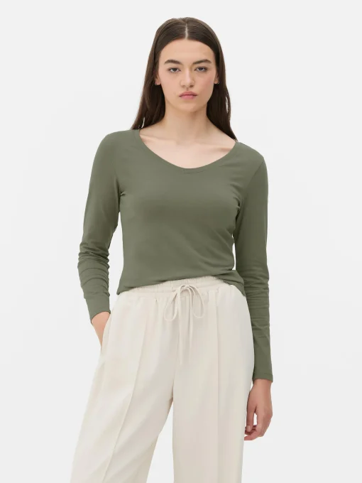 Long Sleeve V-Neck T-Shirt