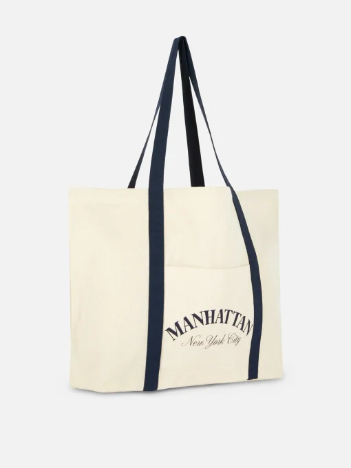 Manhattan Oversized Canvas Tote