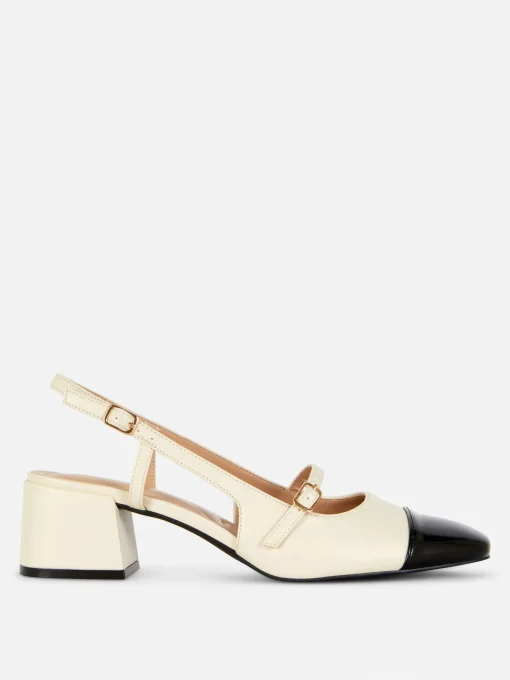 Mary Jane Slingback Block Heels